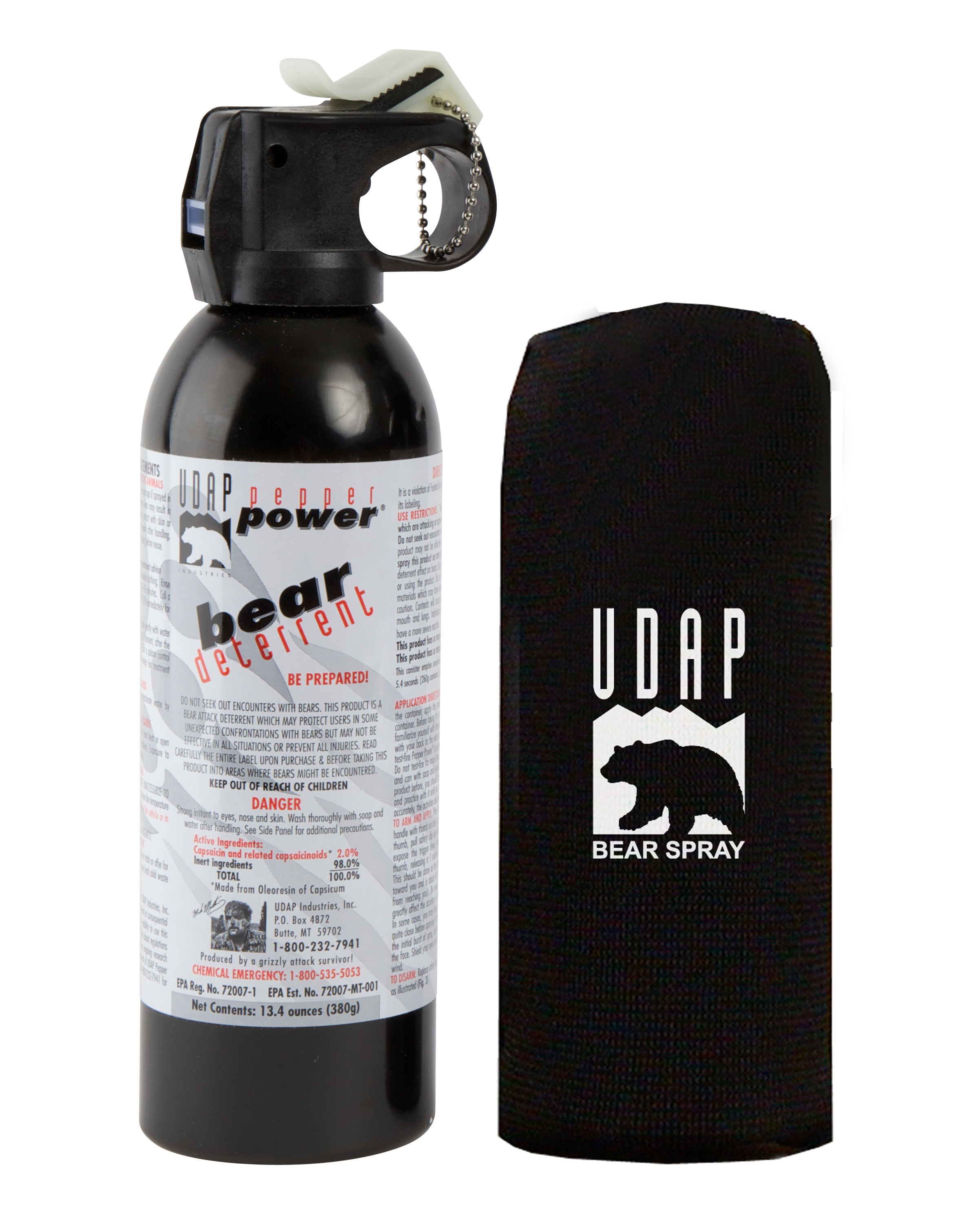UDAP Pepper Power SuperMagnum Bear Spray with Hip Holster Bass Pro Shops